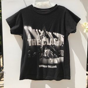 The Clash London Calling Tee Black White